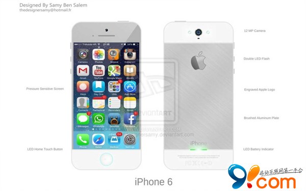 4.3英寸金属外壳 全新概念设计iPhone 6i